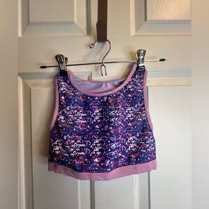 Pink and Blue Bikini with Vibrant Pattern